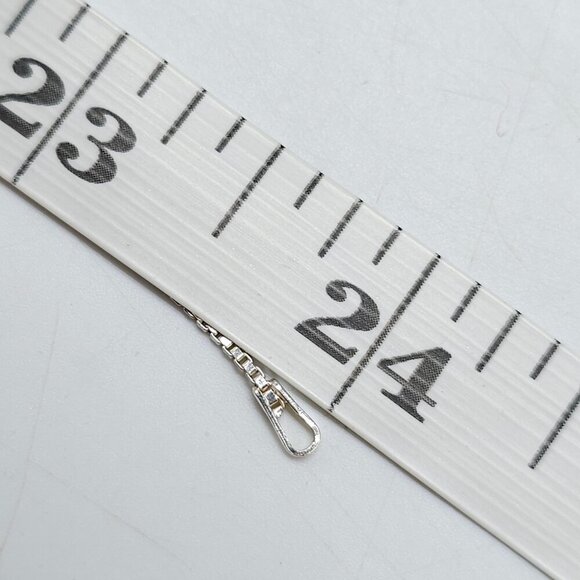 Sterling Silver Chain Necklace With Gold Ball Pendant Minimalist Vintage - Picture 11 of 12